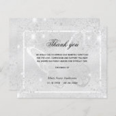 Carte de remerciements papillon argenté (Devant / Derrière)