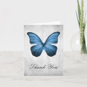 Carte de remerciements papillon bleu (Devant)