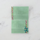 Carte De Remerciements Papillon bleu sur vert émeraude (Intérieur)