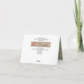 Carte De Remerciements Papillon bleu sur vert émeraude (Dos)