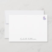 Carte De Remerciements Papillon Fleur sauvage rose violet pourpre (Dos)