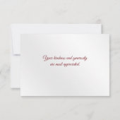 Carte De Remerciements Papillon floral d'or rouge rose (Dos)