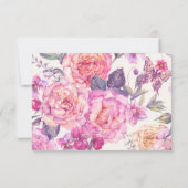 Carte De Remerciements Papillon Floral moderne Sympathie funéraire (Dos)