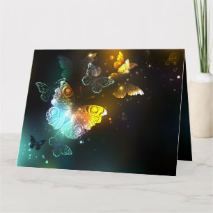 Carte De Remerciements Papillon lumineux et papillons de nuit