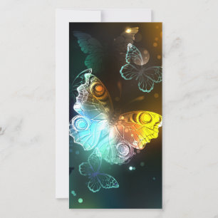 Carte De Remerciements Papillon lumineux et papillons de nuit