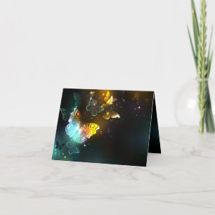 Carte De Remerciements Papillon lumineux et papillons de nuit