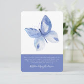 Carte De Remerciements Papillon Photo Sympathy Funeral (Debout devant)