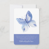 Carte De Remerciements Papillon Photo Sympathy Funeral (Devant)