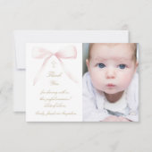 Carte de remerciements papillon rose (Devant)