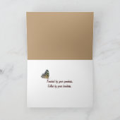 Carte De Remerciements Papillon sur la marguerite à Bushel Panier (Intérieur)