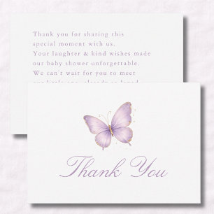 Carte De Remerciements Papillon Violet Tout Petit Sur Le Chemin Cadeaux D
