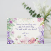Carte De Remerciements Papillonner et tournoyer Jardin de fées aquarelle  (Debout devant)