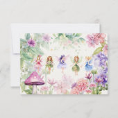 Carte De Remerciements Papillonner et tournoyer Jardin de fées aquarelle  (Dos)