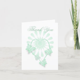 Carte De Remerciements Papillons à menthe poivrée mariage