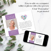 Carte De Remerciements Papillons Coeur pour toujours dans nos coeurs Funé