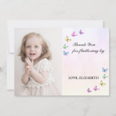 Carte De Remerciements Papillons colorés Anniversaire (Devant)