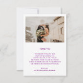 Carte De Remerciements Papillons de couleur violet Mariage de design (Dos)