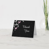 Carte De Remerciements Papillons de remerciement de mariage élégant (Devant)