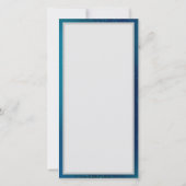 Carte De Remerciements Papillons d'or sur un Arrière - plan bleu (Dos)