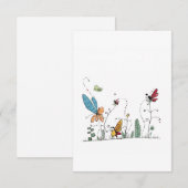 Carte De Remerciements papillons et fées thème (Devant / Derrière)