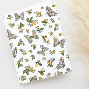 Carte De Remerciements Papillons et Motif de sucettes de miel blanc