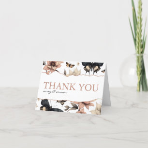 Carte De Remerciements Papillons floraux doux avec photo