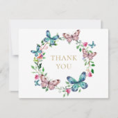Carte De Remerciements Papillons Funérailles Célébration De La Vie (Devant)
