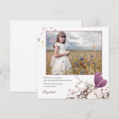 Carte De Remerciements Papillons lutteux, photo (Devant / Derrière)