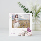 Carte De Remerciements Papillons lutteux, photo (Debout devant)