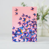 Carte De Remerciements Papillons papillon bleu (Debout devant)