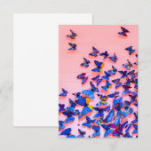 Carte De Remerciements Papillons papillon bleu (Devant / Derrière)