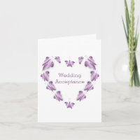Papillons violets Conception Acceptation Mariage