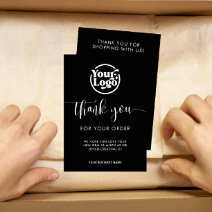 Carte De Remerciements Paquet de commande de logo d'entreprise Remise Cod