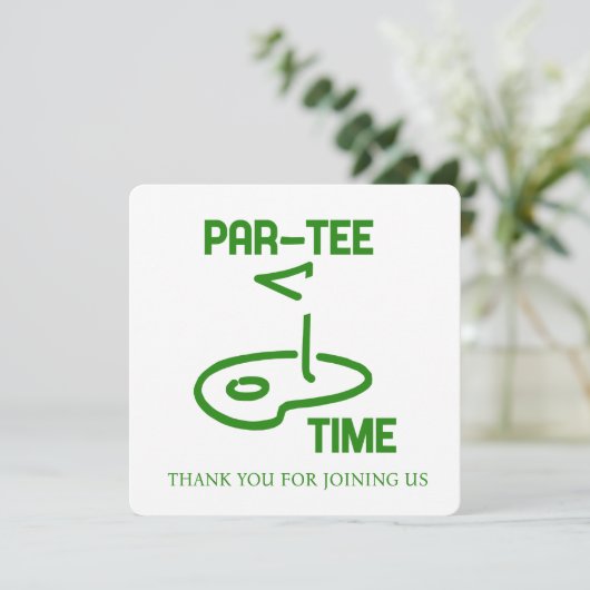 Carte De Remerciements Par Tee Time (Debout devant)