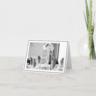 Carte De Remerciements Paramètre élégant de table