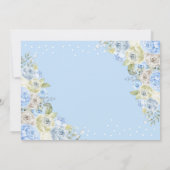 Carte De Remerciements Parapluie bleu Teddy Bear Bébé Parfum (Dos)