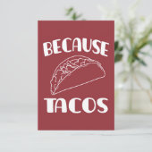 Carte De Remerciements Parce que Tacos (Debout devant)