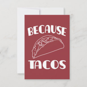 Carte De Remerciements Parce que Tacos