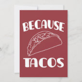Carte De Remerciements Parce que Tacos (Devant)