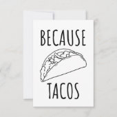Carte De Remerciements Parce que Tacos (Devant)