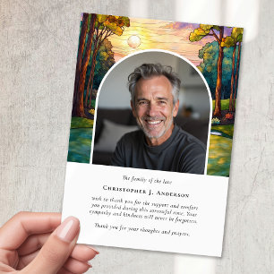 Carte De Remerciements Parcours de golf Photo Sympathy Funeral Memorial