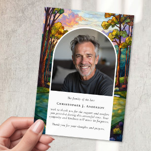 Carte De Remerciements Parcours de golf Photo Sympathy Funeral Memorial