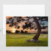 Carte De Remerciements Parcours de golf Sunset (Devant / Derrière)