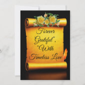 Carte De Remerciements "Parcours De Gratitude D'Or, Un Anniversaire Intem (Devant)