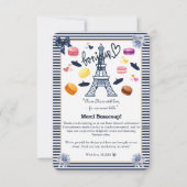 Carte De Remerciements Paris avec amour pour notre Baby shower de Bebe Do (Devant)