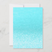 Carte De Remerciements Paris Turquoise Blue Parties scintillant Lights Sw (Dos)