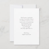 Carte De Remerciements Paris Vélo Rose Aquarelle Favoriser Sac (Dos)