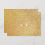 Carte De Remerciements Parkle Gold Parties scintillant Mariage Bride Groo (Devant / Derrière)