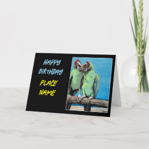 Carte De Remerciements "Parrots de plage" Tableau sur un