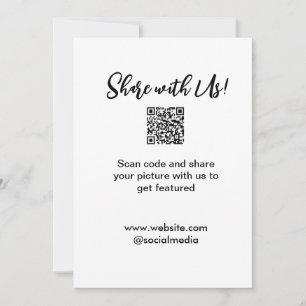 Carte De Remerciements Partagez votre image numérisation QR code ajouter